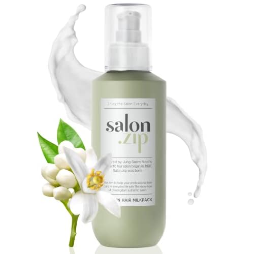 JUNG SAEM MOOL OFFICIAL Salon.ZIP Protein Hair Treatment Pack - 6.8 fl oz (200 ml) | Korean Beauty | Hair Essence Cream for Damaged Hair