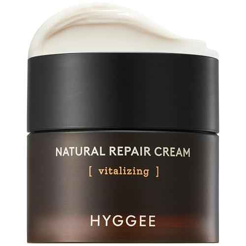 Natural Repair Cream - Vegan Red Ginseng & Peptides Nourishing Moisturizer for Enhanced Elasticity and Vitality - Anti Aging, Firming, Hydrating Face Cream for Rough and Dry Skin, 1.69oz.