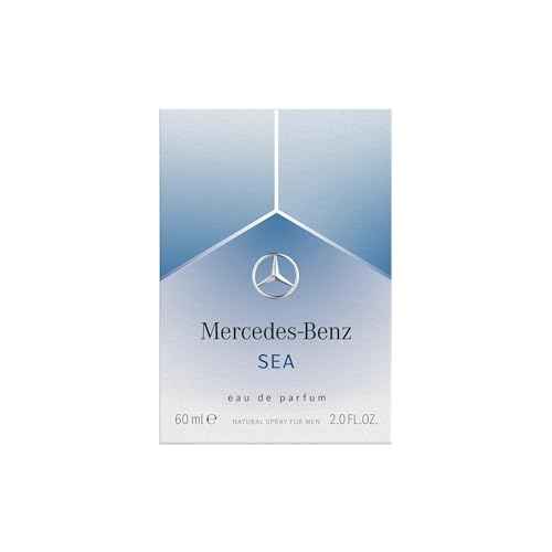 Mercedes Benz Sea Eau de Parfum - Long Lasting Cologne for Men - Violet Leaf, Tangerine, Patchouli Cologne - Travel Size Perfume for Men - 2 oz EDP