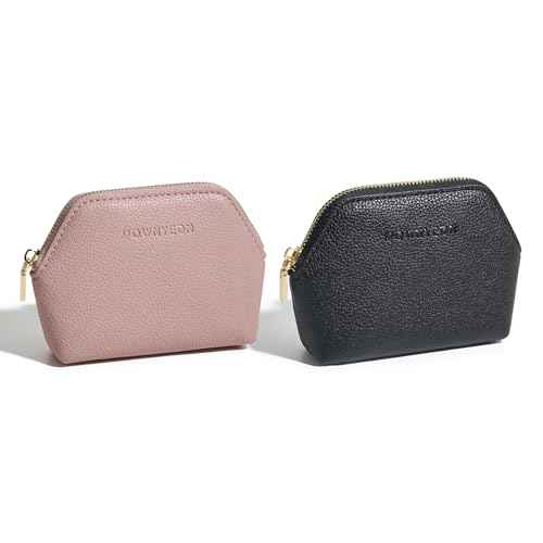 ROWNYEON BEGINMAGIC Small Makeup Bag for Purse, Mini Portable Cosmetic Bags for Women, PU Leather Coin Purse Lipstick Cosmetic Accessories Organizer, Travel Makeup Pouch Zipper Pouch for Men Women