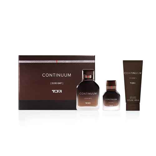 TUMI CONTINUUM [12:00 GMT] - Bold Cologne for Men with Smoky Fragrance - 3.4 oz & 1.0 oz Eau de Parfum, 6.7 oz Body Wash