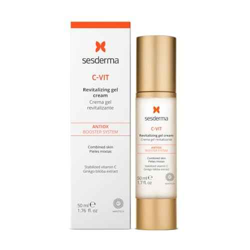 Sesderma C-VIT Revitalizing Gel Cream, Powerful Antioxidant Gel Cream Infused with Vitamin C & Hyaluronic Acid for Youthful, Vibrant Skin, 1.7 fl oz