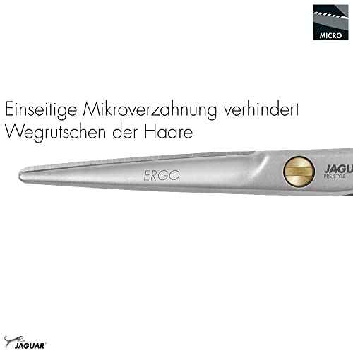 Jaguar Hairdressing Shears Pre Style Ergo 6.0 Inch Professional Stainless Steel Hair Cutting & Trimming Scissors for Salon Stylists and Barbers, Satin Finish Look, Classic Design, Made in Germany
