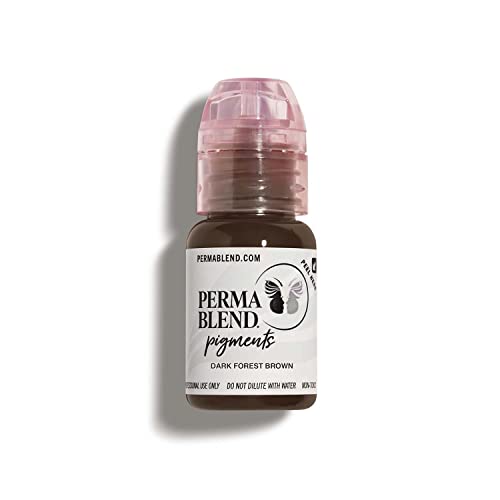 Perma Blend - Dark Forest Brown - Microblading Ink for Permanent Eyeliner - Professional Tattoo Ink - Neutral Cool Dark Brown Tattoo Ink Makeup - Vegan (0.5 oz)