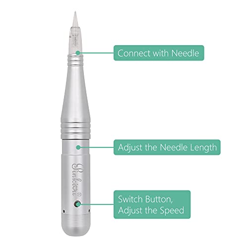 Pinkiou Permanent Makeup Machine MicroPigmentation Pen Hair Stroked Eyebrow Professional Microblading Pen Machine For EyeBrow Eyeline Lip Brow Lamination£¨Silver£©