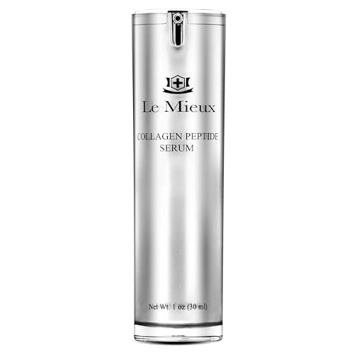 Le Mieux Collagen Peptide Serum - Concentrated, Creamy Anti Aging Face Serum with Skin Contouring Peptides & Moisturizing Hyaluronic Acid, No Parabens or Sulfates (1 oz / 30 ml)