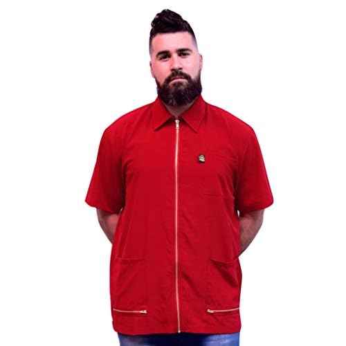King Midas Professional Hair Barber Jacket - Ultra Lightweight Barber Jacket - Short Sleeves Salon Smocks