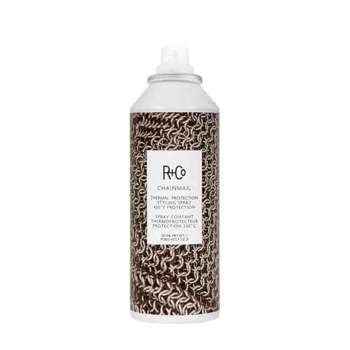 R+Co Chainmail Heat Protection Spray For Hair | Thermal Protection + Flexible Hold + Silky Shine | Vegan + Cruelty-Free