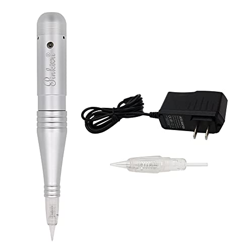 Pinkiou Permanent Makeup Machine MicroPigmentation Pen Hair Stroked Eyebrow Professional Microblading Pen Machine For EyeBrow Eyeline Lip Brow Lamination£¨Silver£©