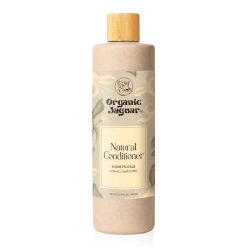 Organic Jaguar, All Natural Honeysuckle Conditioner, Sulfate Free Conditioner with Vitamin E, Castor, Argan and Almond, Honey, For Hydrating All Hair, 13.5 fl oz