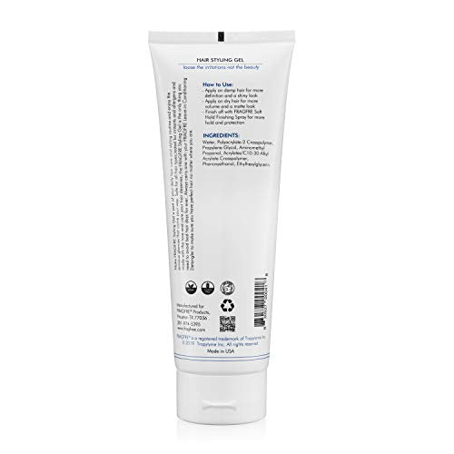 Hair Styling Gel 8 oz (2-Pack Gift Set) Medium Hold - Fragrance Free Hypoallergenic - Irritation Free Styling Gel for Sensitive Skin - for Men Women Children - Gluten Free Vegan Cruelty Free