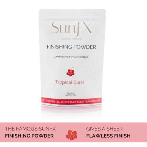 SunFX Post Spray Tan Translucent Finishing Powder | Talc Free | Sunless Tanning Setting Powder | Shimmer | Tropical Burst - 1lb