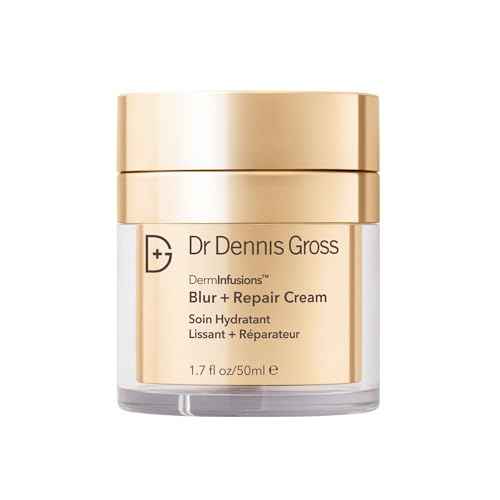 Dr Dennis Gross DermInfusions Blur + Repair Cream, Instantly Blurs Fine Lines, Smooths Skin with Satin-Matte Finish, Visibly Plumps & Firms, Reduces Redness, and Improves Skin Elasticity, 1.7 Fl Oz