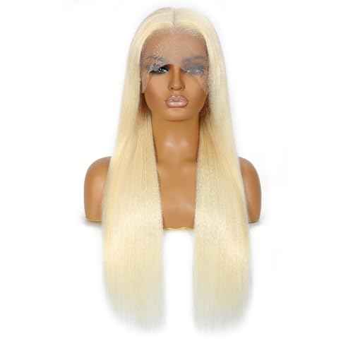 613 13x6 Lace Front Wig Human Hair 200 Density Blonde Wig Human Hair 613 HD Lace Frontal Wigs Pre Plucked 613 Human Hair Wig (18 Inch)