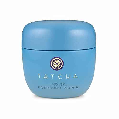 TATCHA Indigo Overnight Repair | Face Cream & Serum Treatment, Fragrance Free Night Cream, 50 ml | 1.7 oz