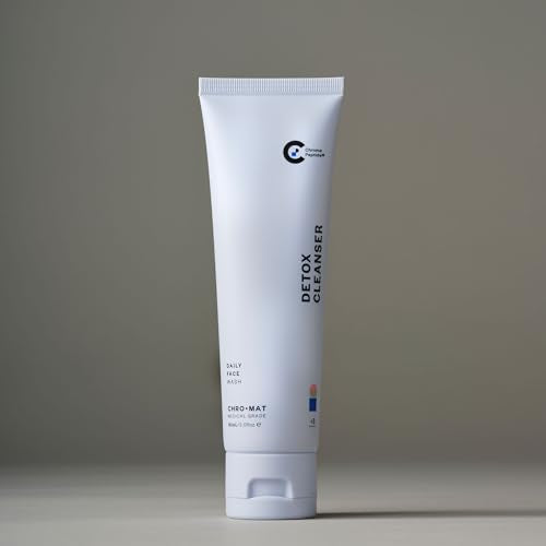 CHROMAT Detox Face Wash - 90mL - Best Anti Aging Facial Cleanser for Mature Skin - Gentle Exfoliating Peptide Cleanser with Hydrating Oils - For Dry, Sensitive & Combination Skin