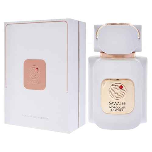 Swiss Arabian Sawalef Moroccan Leather - Indulge in Mesmerizing Body Spray for Women - Unique Blends of Nutmeg, Saffron, Patchouli, and Cardamom - 2.7 oz EDP Spray