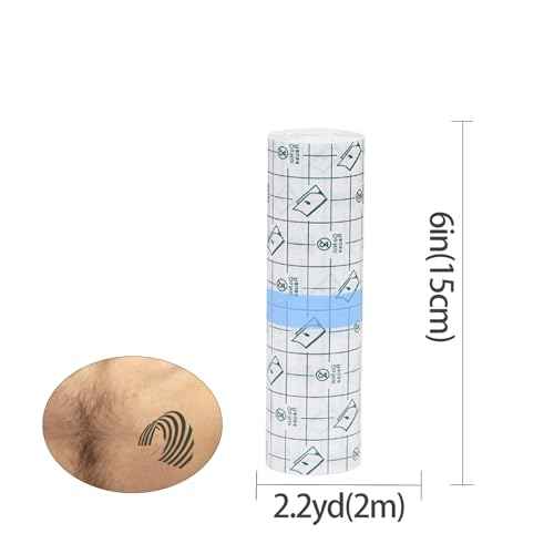 Tattoo Aftercare Bandage Roll 6in*2.2yd - Waterproof Transparent Second Skin Tattoo Cover, Breathable Latex-Free Adhesive Wrap for Swimming, Showering & Tattoo Healing