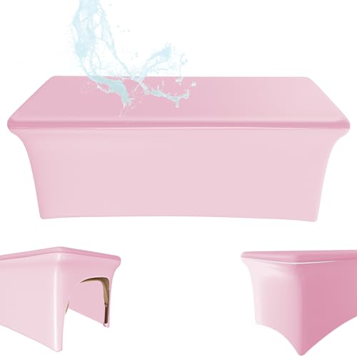 Pink Lash Bed Cover 6FT Vinyl Massage Table Cover Protector, Silky Reusable & Wipeable Massage Bed cover Waterproof Ultra-Durable and High Elasticity Leather Spa Bed Covers for Esthetician