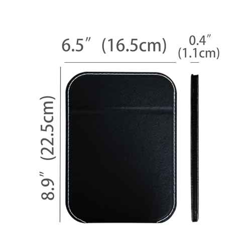 Travel Mirror for Desk, 6.5¡¿8.9¡± Adjustable Rectangle PU Edge Covering Black Foldable Desk Mirror with Stand for Travel Camping Home (Black)