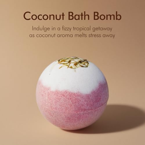 Natural Amor Cozy Spa for Women ? Thanksgiving Self Care Gift Set with Pumpkin Candle, Handmade Soap, Bath Bomb & Journal ? Relaxation Holiday Gift for Women Men