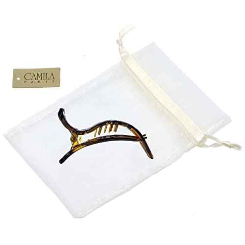 Camila Paris NV73-NV74 French Hair Clip for Women, Hair Side Clips, 3 inch Girls Hair Claw Clips Jaw Fashion Durable Styling Hair Accessories for Women, Strong Hold No Slip Grip, Made in France