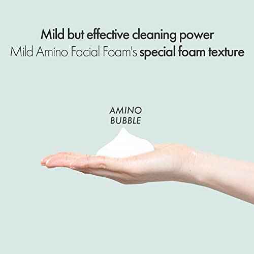 VIDIVICI Mild Amino Facial Foam ? Hypoallergenic Face Wash with Amino Acid and Cica ? Calming and Moisturizing Foaming Cleanser for Sensitive Skin ? Fragrance Free Foam 3.72oz.