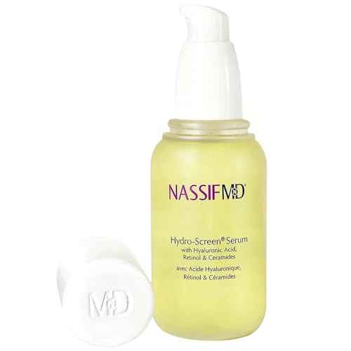 NassifMD Hydro-Screen Hydration Serum | Surgeon-Created Hyaluronic Acid, Ceramides & Retinol Formula for Plumping, Firming & Reducing Fine Lines