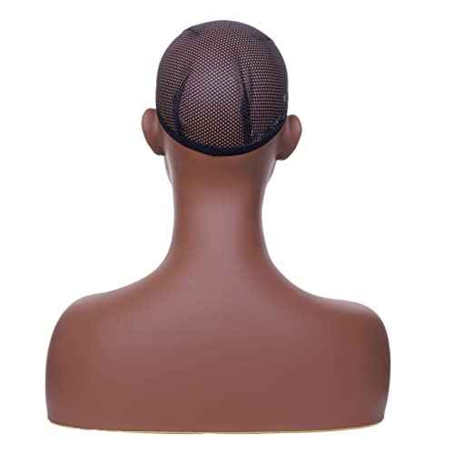 Whosale Realistic Female Mannequin Head with Shoulders Manikin Wig Head Stands for Wigs,Makeup,Jewerly,Beauty Accessories Displaying
