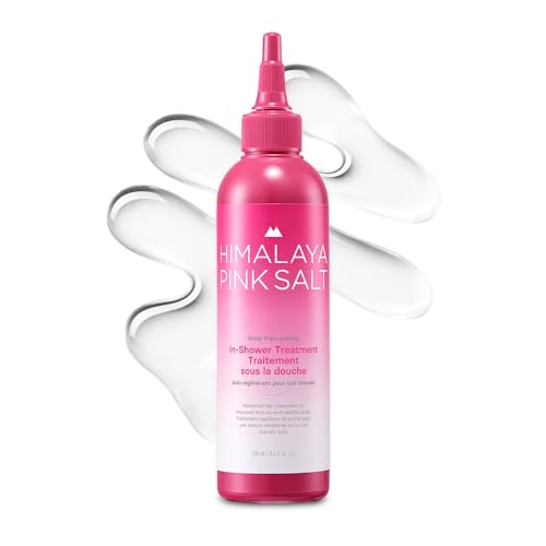 HIMALAYA PINKSALT Scalp Rejuvenating In-Shower Treatment - Rinse Out Healthy Moisturizing Hair Treatment, Scalp Treatment with Collagen, Hyaluronic Acid and Rosemary, Silicone/Sulfate Free - 8.4floz