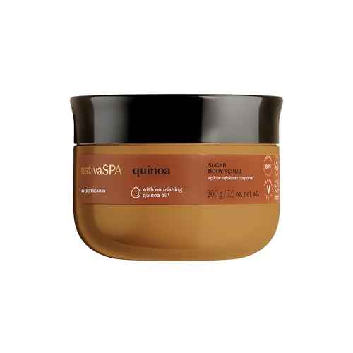 Nativa SPA by O Botic?rio Quinoa Sugar Body Scrub, Gentle Exfoliation & Skin Firmness Foot & Body Scrub, 7 Ounce