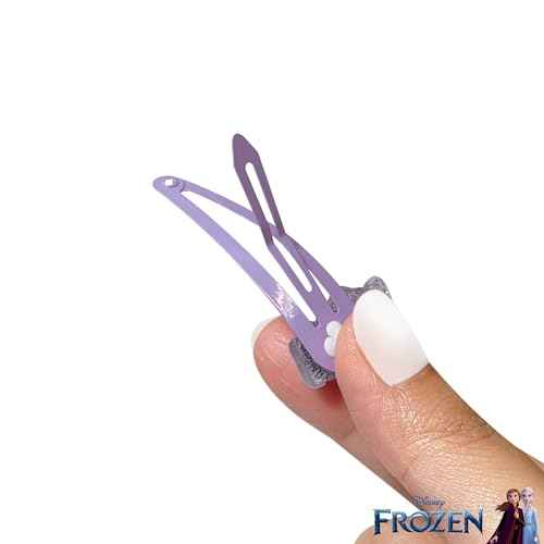 LUV HER Frozen Hair Clips for Girls Snap Clips 8 Pack Multi Color Ages 3+