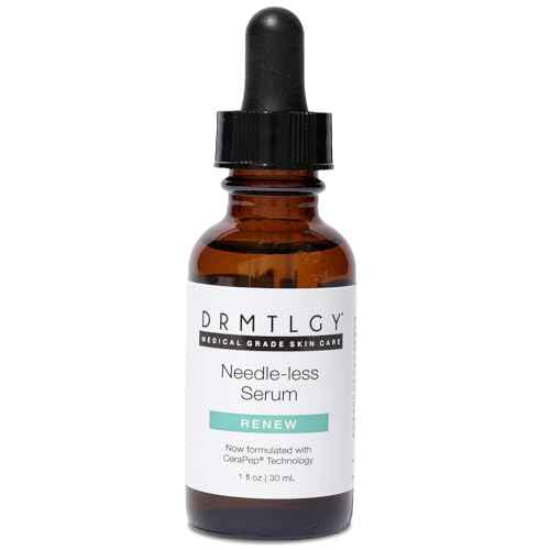 DRMTLGY Needle-less Serum - Anti-Aging Serum for Fine Lines & Wrinkles - Niacinamide with Potent Blend of Hyaluronic Acid, Peptides & Ceramides, 1 fl oz