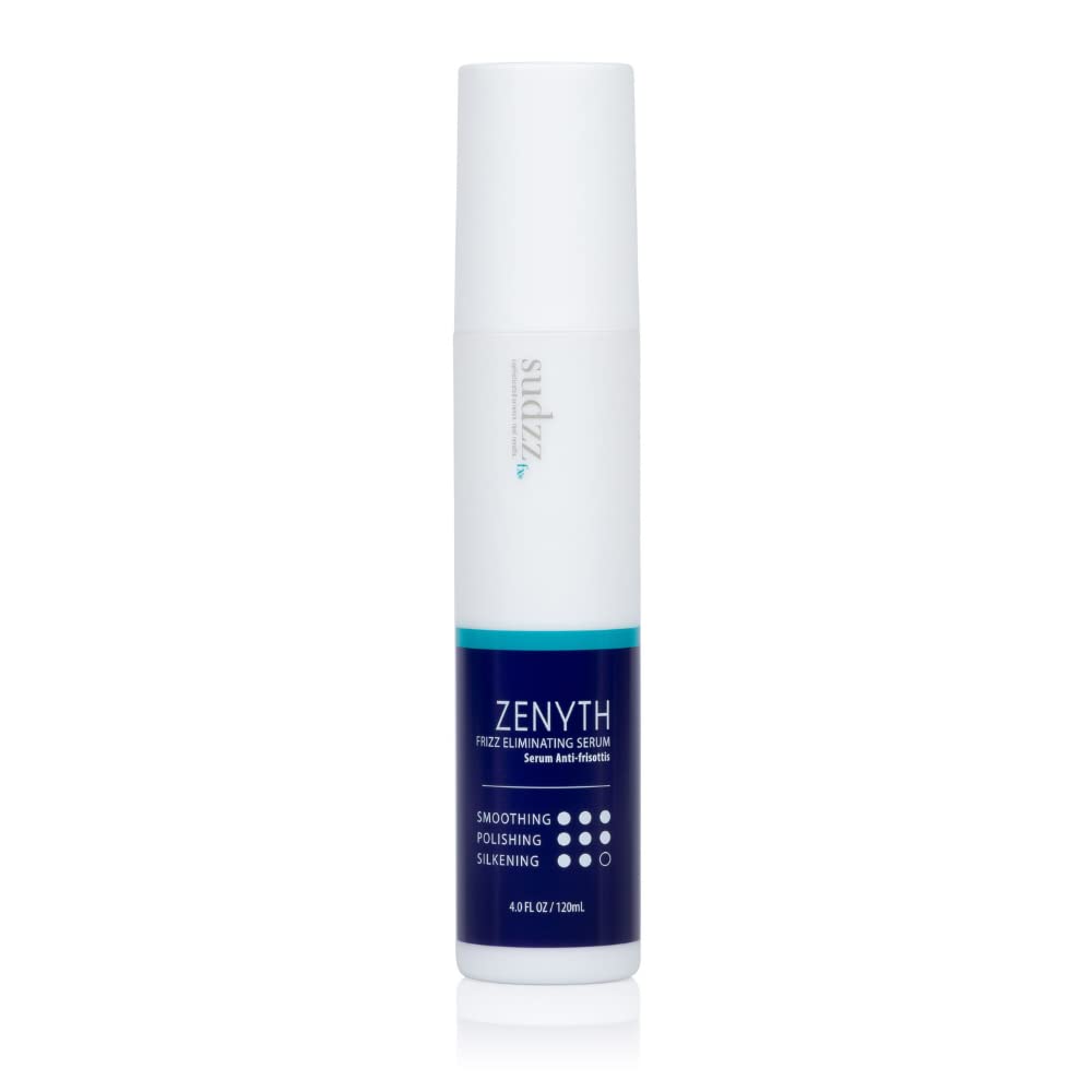 SUDZZFX Zenyth Frizz Eliminator Serum - Heat Protection & Smoothing for Damaged Hair - 4 Fl Oz