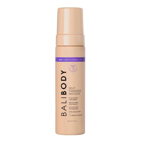 Bali Body Deep Violet Self Tanning Mousse ? Self Tanner Mousse Violet-Based Formula for Dark, Fake Tan with Olive Undertones ? Hydrating, Sunless Tanner for Sensitive Skin ? 200ml / 6.7fl oz