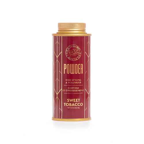 18.21 Man Made Hair Styling Grooming Cream, Hair Gel & Powder for Men, Adds Volume, Texture, and Absorbs Oil with a Matte Finish, Flexible Hold, and Bold Sweet Tobacco Scent