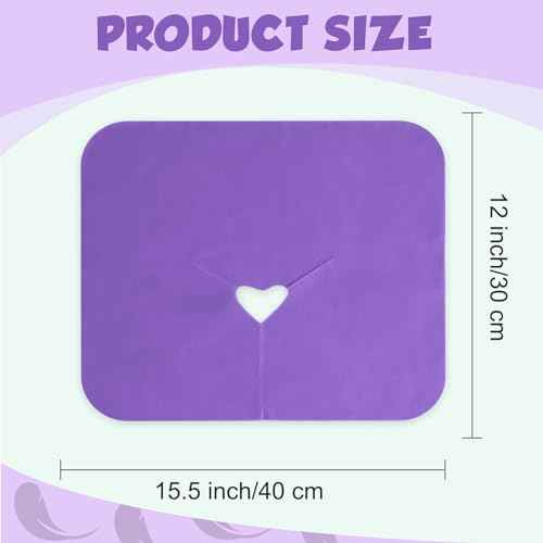 100 Pieces Disposable Face Cradle Covers Massage Headrest Covers for Massage Tables and Massage Chairs Beauty Spa Salon Bed, 12 x 15.5 Inches (Purple)