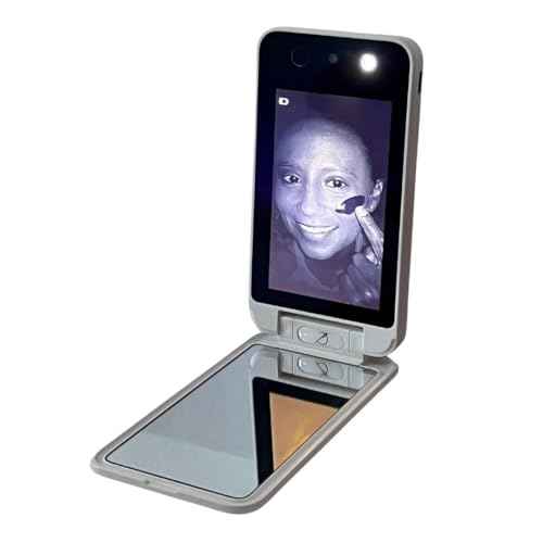 Bluestone Sunshield Sun Smart UV Makeup Mirror - Makeup Vanity Mirror, Ideal for Travel with Advanced Sun Protection Detection, USB Charging, Backup Power