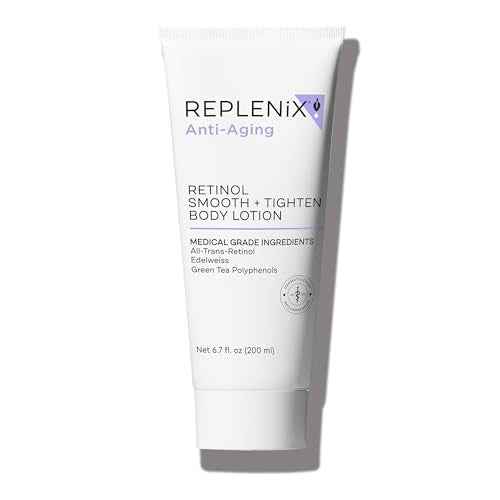 Replenix Retinol Smooth + Tighten Body Lotion, Medical-Grade Anti-Aging Brightening Body Cream for Cellulite & Sagging Skin (6.7 fl. oz)