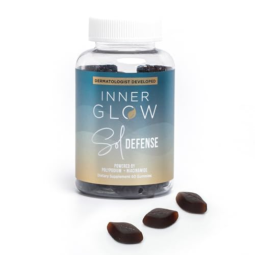 Sol Defense Gummies ? Dermatologist & Plastic Surgeon-Formulated Skin Resilience Vitamin Supplement with Polypodium Leucotomos & Niacinamide, Passion Fruit Flavor, 60 Sugar-Free Gummies