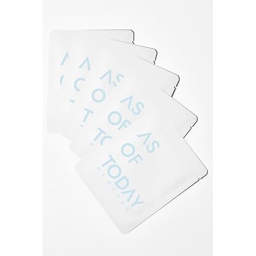 AS OF TODAY R-Peptide Sheet Mask 5 Pack | Hydrating Anti-Aging Face Mask with Peptides & Botanical Extracts | Wrinkle Care, Firming & Soothing | Korean Skincare Clean Beauty | Collagen Sheet Mask