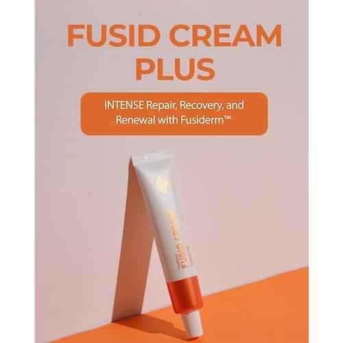 Fusid Cream Plus (1.58oz) - Moisturizer Face Cream for Daily Hydration, Even Skin Tone. Korean Moisturizer for Face with Fusiderm, Peptides, Vitamin C.