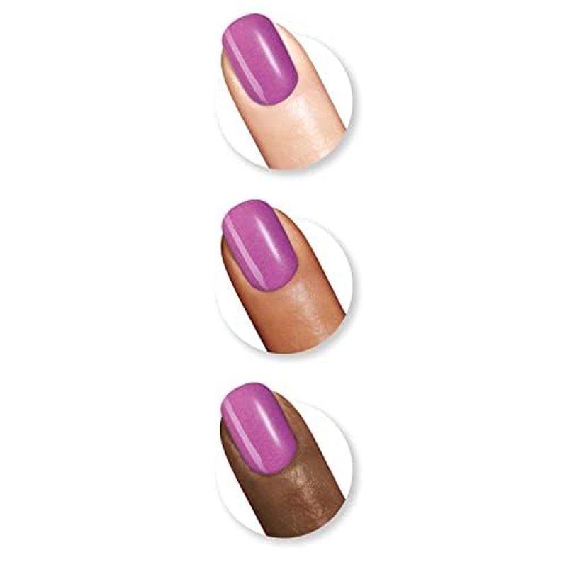 Sally Hansen Miracle Gel Nail Polish - Long-Lasting Gel-Like Formula | Opaque Shimmery Purple | 529 Hunger Flames
