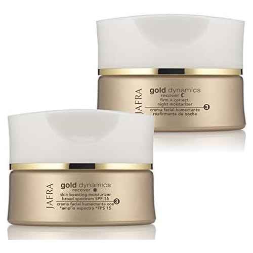 JAFRA Gold Dynamics Skin Boosting Moisturizer Broad Spectrum SPF 15, Gold Dynamics Firm + Correct Night Moisturizer