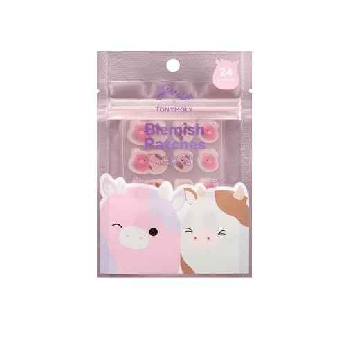 TONYMOLY x Squishmallows Patty + Ronnie Blemish Patches - Niacinamide infused Hydrocolloid pimple patches, 24 Patches