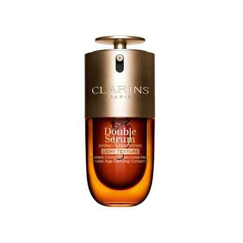 Clarins DOUBLE SERUM LIGHT TEXTURE | Anti Aging Serum | Visibly Firms, Smoothes, Boosts Radiance and Refines Pores | 24H Hydration | Great for Combination to Oily Skin and Humid Climates