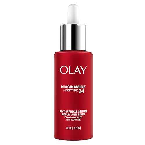 Olay Niacinamide + Peptide 24 Anti-Wrinkle Serum, Fragrance-Free, 1.3oz FL