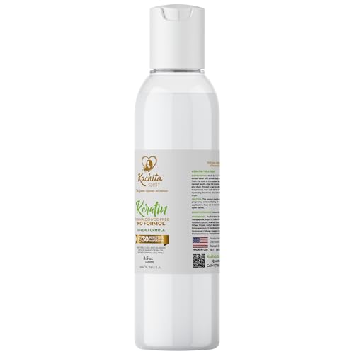 Brazilian Keratin Treatment Formaldehyde Free Kachita Spell Hair Straighteners No Formol Made in USA (8floz)