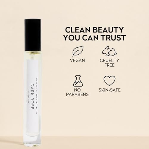 OCTAVIA MORGAN DARK ROSE Eau De Parfum- Bold Vanilla Perfume with Black Rose, Plum & Pink Peppercorn- Travel Perfumes with Long-Lasting, Seductive Depth- Unisex Perfume for Unforgettable Moments- 10ML