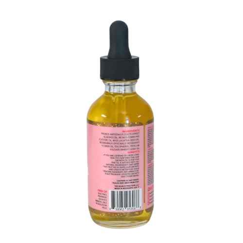 The Mane Attraction Hair Oil for All Hair Types, Infused with Rosemary Oil, Castor Oil & Black Seed Oil - Stimulating Hair Growth, Seals in Moisture, Soothes Irritated Scalp. Mini, 2oz